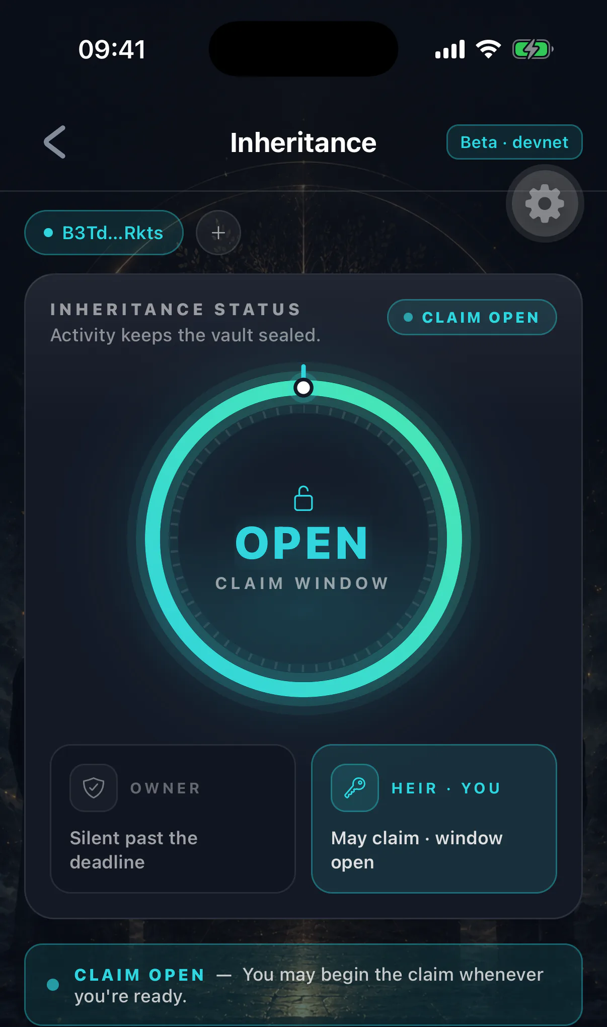 The start claim confirmation, explaining that the owner will be notified and can cancel